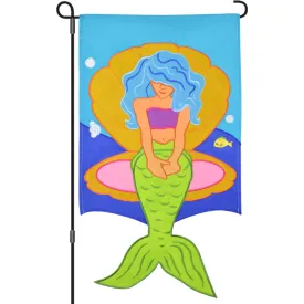 13 in. Enhanced Flag - Mermaid Throne