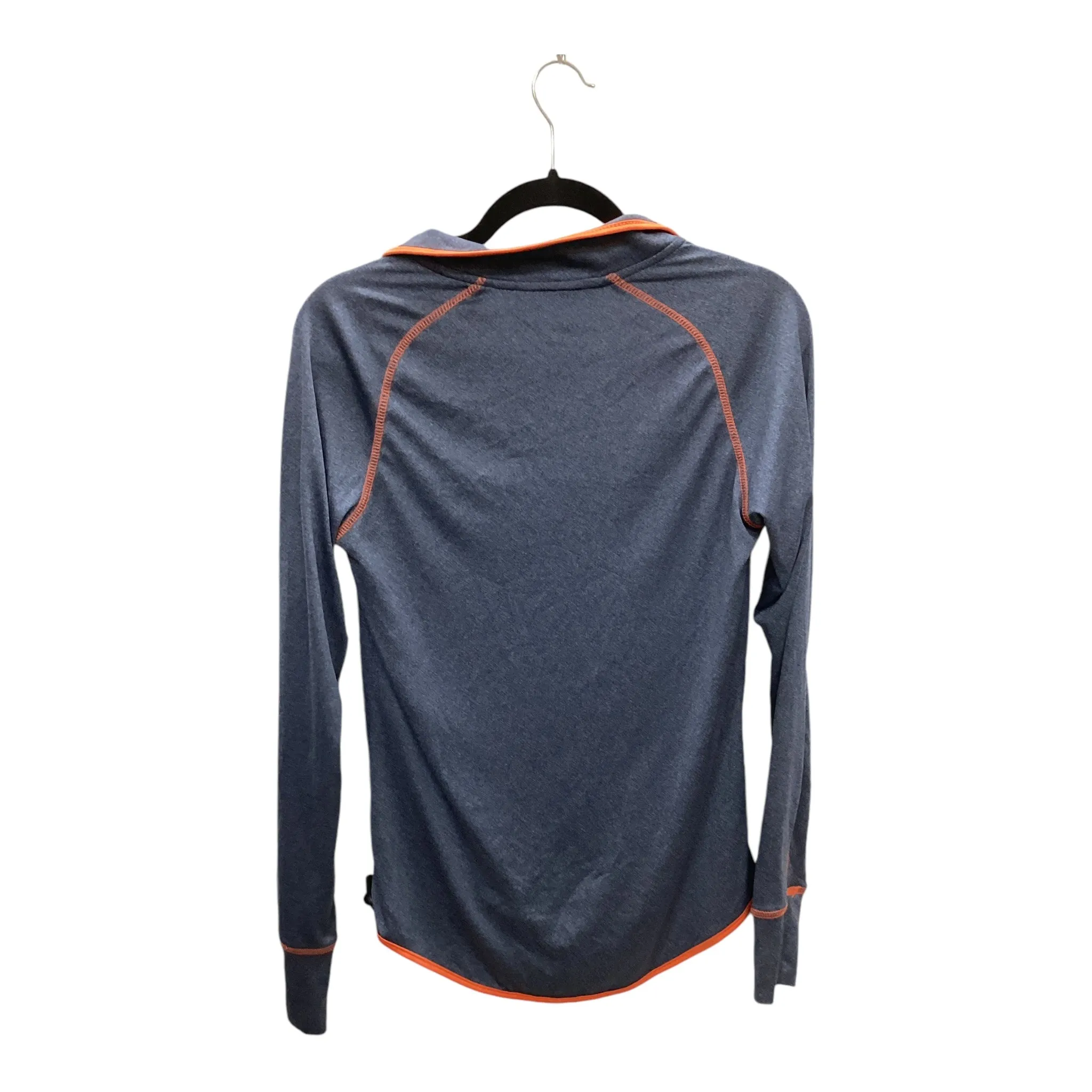 Athletic Top Long Sleeve Collar By Colosseum In Blue & Orange, Size: L