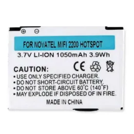 Batteries N Accessories BNA-WB-BLI-1327-1 Wifi Hotspot Battery - Li-Ion, 3.7V, 1050 mAh, Ultra High Capacity Battery - Replacement for Novatel Mifi 2200 Battery