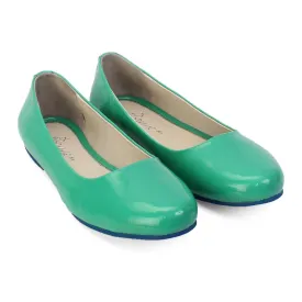 Brune & Bareskin Women Green Ballerina with Blue Sole