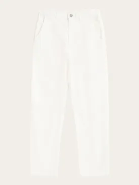 CALLA tapered canvas pant - Star White