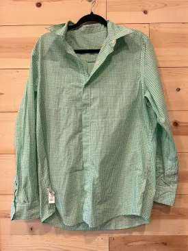 CHAPS Long Sleeve Button Up Light Green Checkered Mens size medium