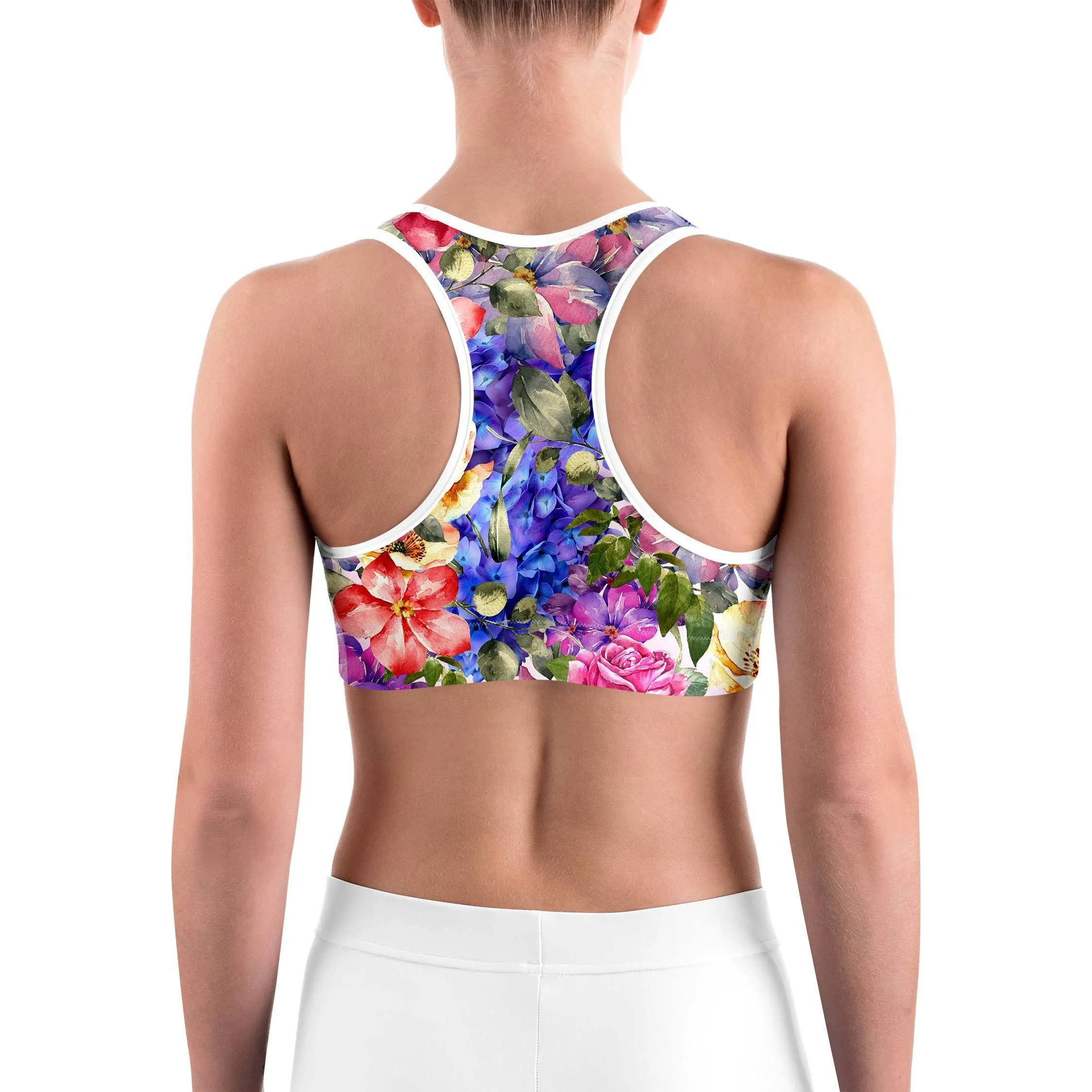 Colorful Floral Sports bra