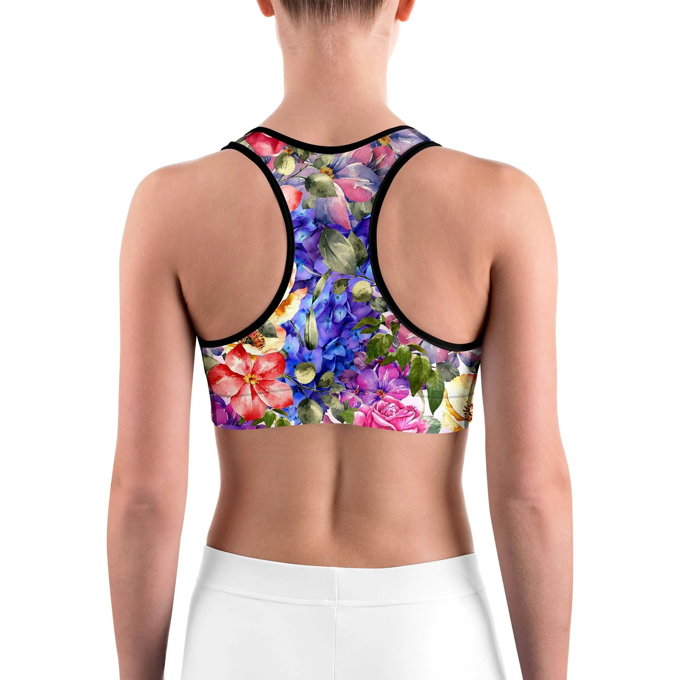 Colorful Floral Sports bra