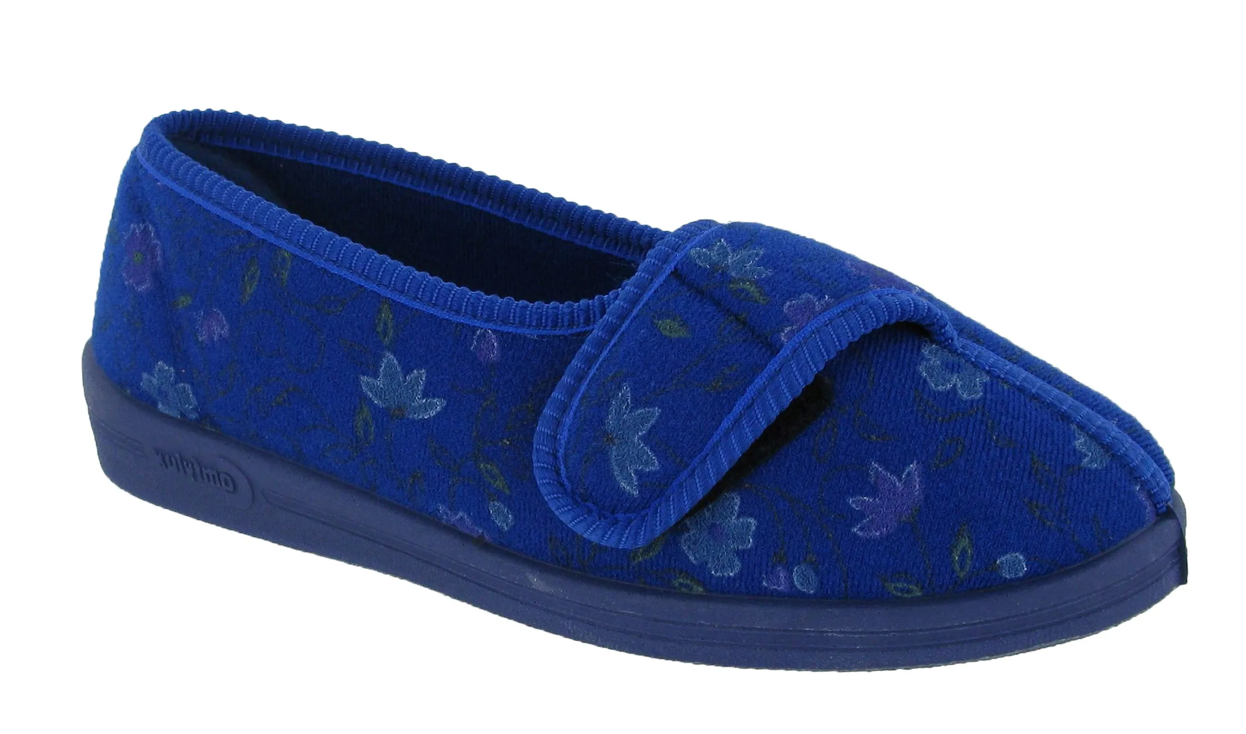 Comfylux Diana Womens Wide Fit Touch Fastening Full Slipper