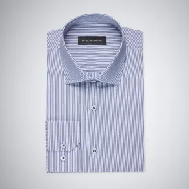 Dark Blue Pin Striped Cotton Shirt