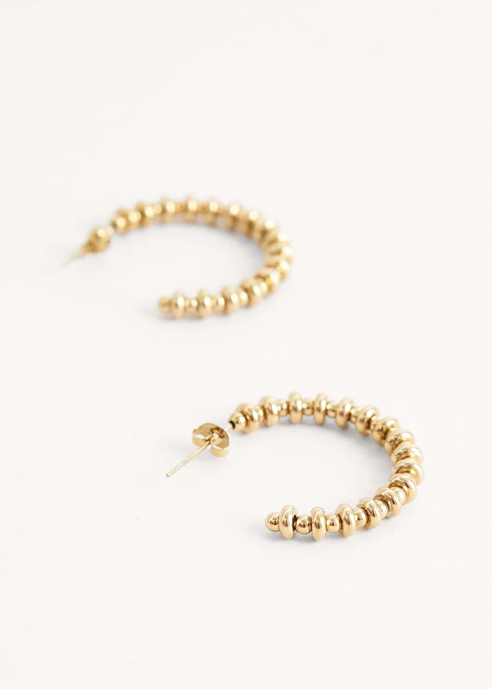 EMMELINE TEXTURED HOOP EARRINGS