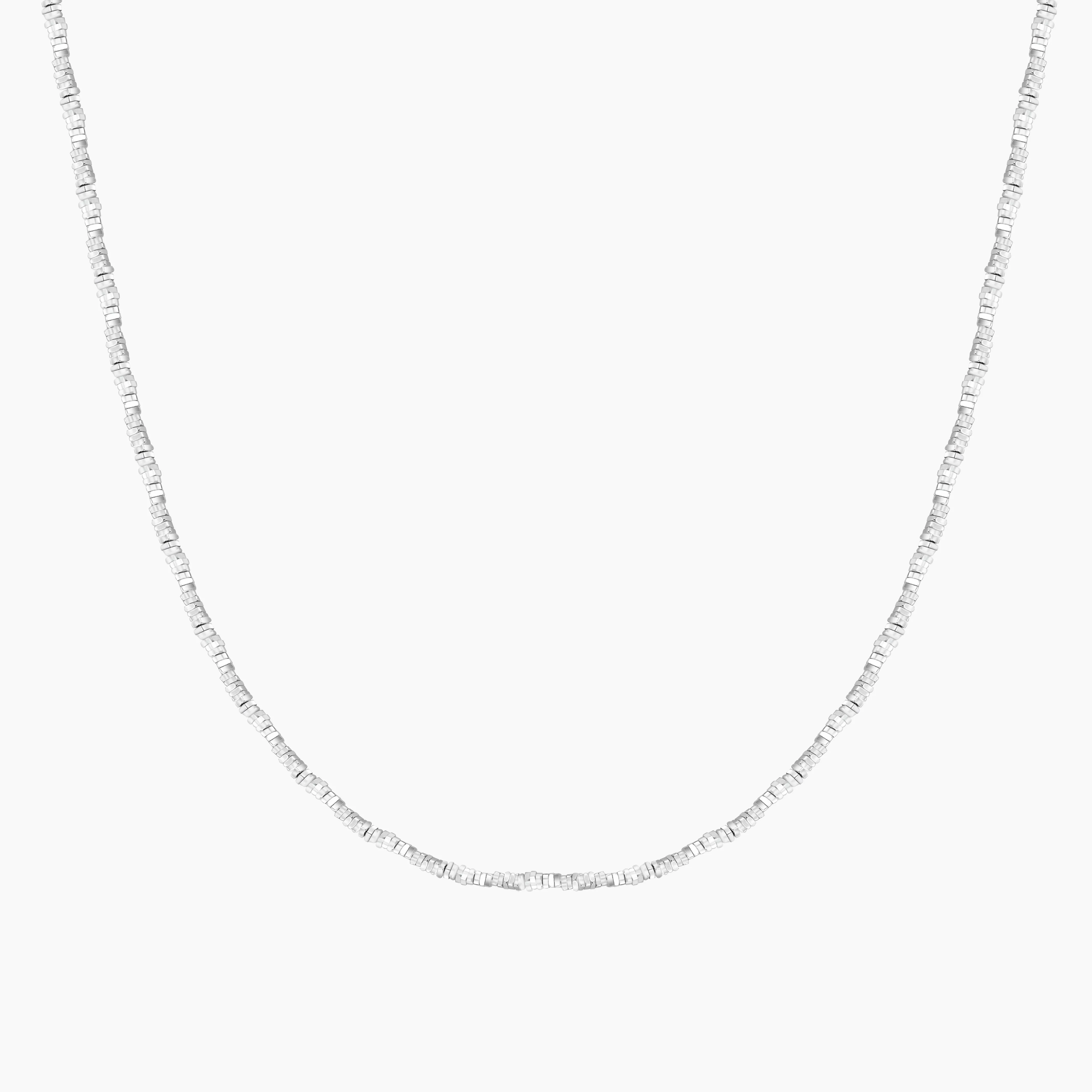 Irregular Silver Nugget Necklace