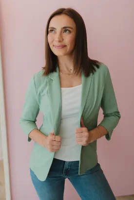 Make It Work Sage Green Blazer