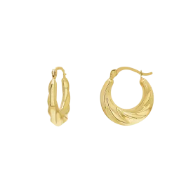 Petite Croissant Hoop Earrings