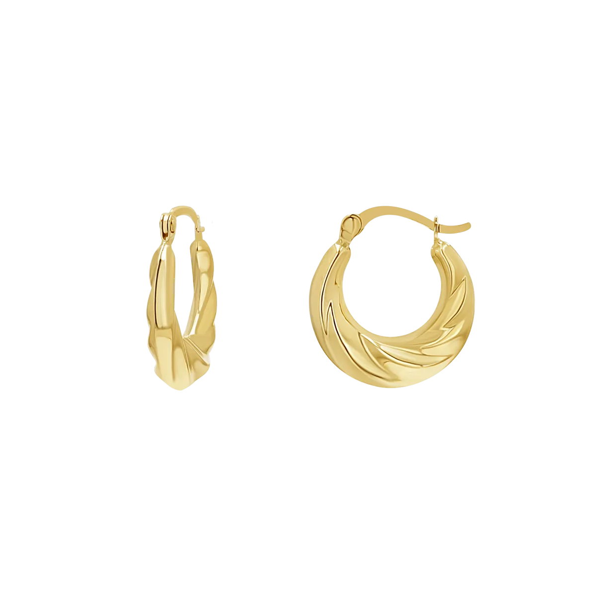 Petite Croissant Hoop Earrings