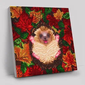 "Autumn Hedgehog" Crystal Art Kit 30x30cm