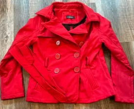 Rue21 Red Women’s Coat w/waist Tie size Medium