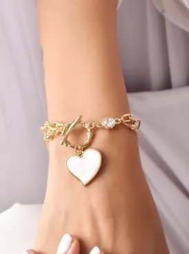 Statement Heart Layered Bracelet