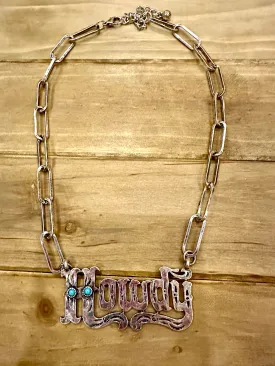 The Howdy Silver Paperclip Chain Necklace