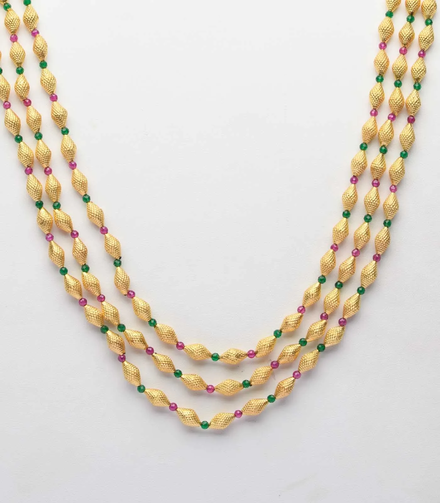 Tri Layered Beaded Necklace